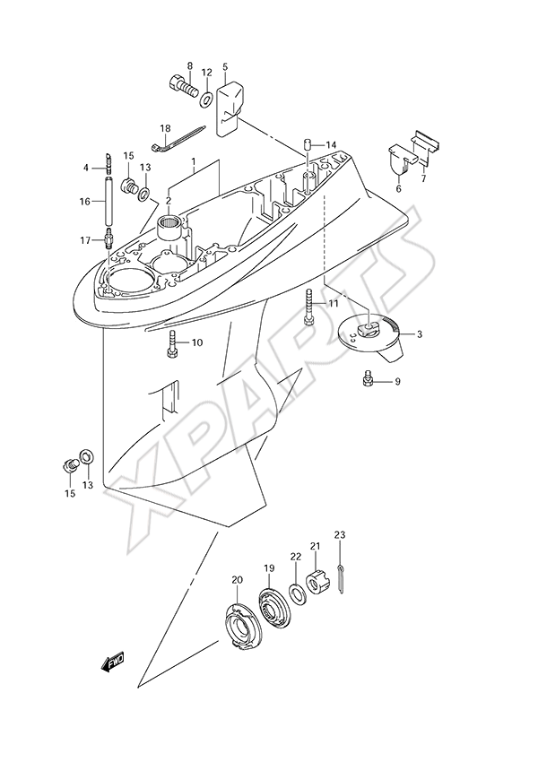  Gear Case (C/R) til Suzuki motor
